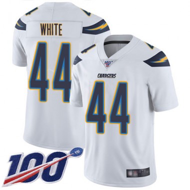 Los Angeles Chargers NFL Football Kyzir White White Jersey Men Limited  #44 Road 100th Season Vapor Untouchable